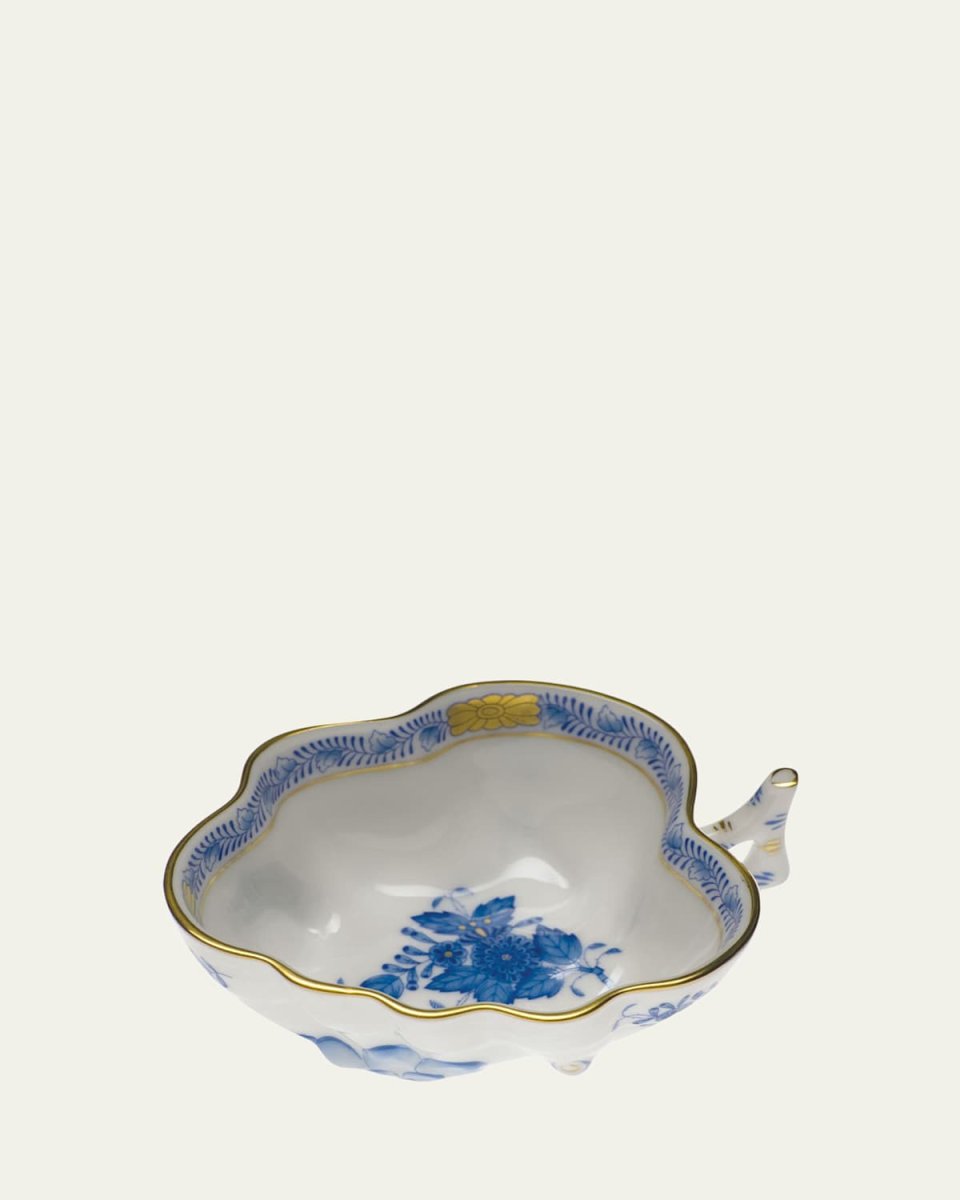 Chinese Bouquet Blue Deep Leaf Dish